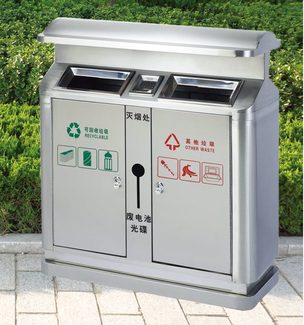 德州不锈钢分类垃圾桶，菏泽不锈钢分类果皮箱