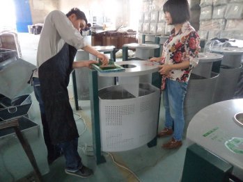 钢制分类垃圾桶组装