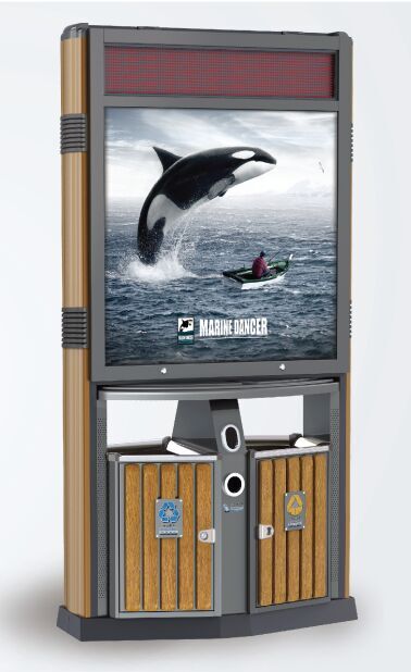 户外广告垃圾桶